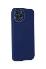 Newface iPhone 12 Pro Max Kılıf Lansman Glass Kapak - Sky Blue - Görsel 3