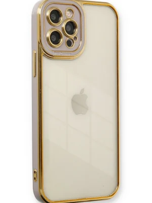 Newface iPhone 12 Pro Max Kılıf Liva Lens Silikon - Lila