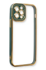 Newface iPhone 12 Pro Max Kılıf Liva Lens Silikon - Yeşil - Görsel 4