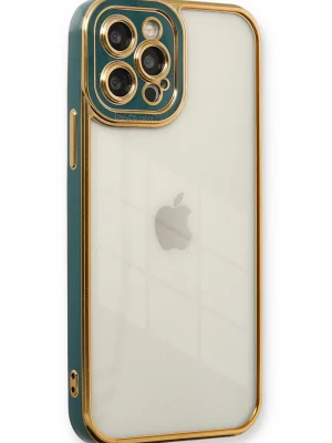 Newface iPhone 12 Pro Max Kılıf Liva Lens Silikon - Yeşil