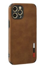 Newface iPhone 12 Pro Max Kılıf Loop Deri Silikon - Kahverengi - Görsel 2