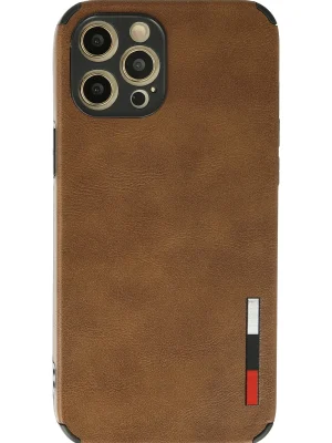 Newface iPhone 12 Pro Max Kılıf Loop Deri Silikon - Kahverengi