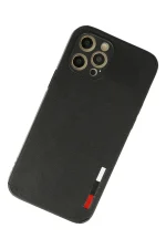 Newface iPhone 12 Pro Max Kılıf Loop Deri Silikon - Siyah - Görsel 3