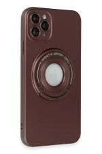 Newface iPhone 12 Pro Max Kılıf Lukka Magneticsafe Kapak - Kahverengi - Görsel 2