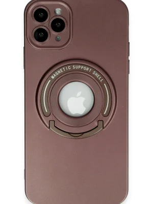 Newface iPhone 12 Pro Max Kılıf Lukka Magneticsafe Kapak - Kahverengi