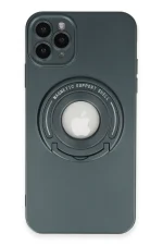 Newface iPhone 12 Pro Max Kılıf Lukka Magneticsafe Kapak - Koyu Yeşil