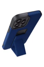 Newface iPhone 12 Pro Max Kılıf Mega Standlı Silikon - Mavi - Görsel 3