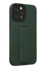 Newface iPhone 12 Pro Max Kılıf Mega Standlı Silikon - Yeşil - Görsel 2