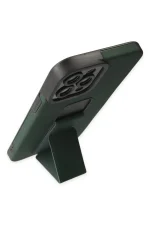 Newface iPhone 12 Pro Max Kılıf Mega Standlı Silikon - Yeşil - Görsel 4