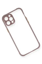 Newface iPhone 12 Pro Max Kılıf Miami Şeffaf Silikon - Açık Mor - Görsel 3