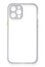 Newface iPhone 12 Pro Max Kılıf Miami Şeffaf Silikon - Lila - Görsel 2