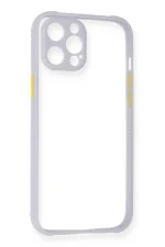 Newface iPhone 12 Pro Max Kılıf Miami Şeffaf Silikon - Lila