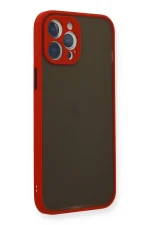 Newface iPhone 12 Pro Max Kılıf Montreal Silikon Kapak - Kırmızı - Görsel 2