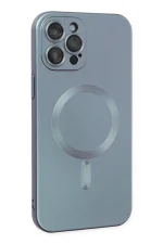 Newface iPhone 12 Pro Max Kılıf Moshi Lens Magneticsafe Silikon - Sierra Blue - Görsel 2