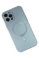 Newface iPhone 12 Pro Max Kılıf Moshi Lens Magneticsafe Silikon - Sierra Blue - Görsel 3