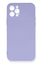Newface iPhone 12 Pro Max Kılıf Nano içi Kadife Silikon - Lila