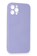 Newface iPhone 12 Pro Max Kılıf Nano içi Kadife Silikon - Lila - Görsel 3