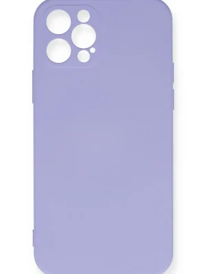 Newface iPhone 12 Pro Max Kılıf Nano içi Kadife Silikon - Lila