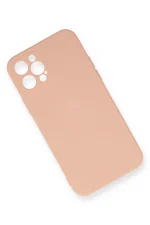 Newface iPhone 12 Pro Max Kılıf Nano içi Kadife Silikon - Pudra - Görsel 2