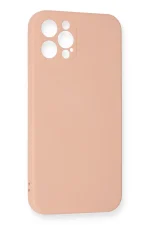 Newface iPhone 12 Pro Max Kılıf Nano içi Kadife Silikon - Pudra - Görsel 3