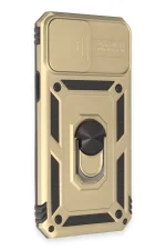 Newface iPhone 12 Pro Max Kılıf Pars Lens Yüzüklü Silikon - Gold - Görsel 2