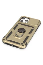 Newface iPhone 12 Pro Max Kılıf Pars Lens Yüzüklü Silikon - Gold - Görsel 4