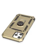 Newface iPhone 12 Pro Max Kılıf Pars Lens Yüzüklü Silikon - Gold - Görsel 5