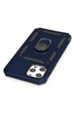 Newface iPhone 12 Pro Max Kılıf Pars Lens Yüzüklü Silikon - Lacivert - Görsel 5