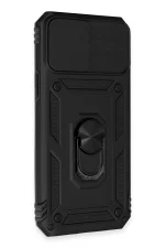 Newface iPhone 12 Pro Max Kılıf Pars Lens Yüzüklü Silikon - Siyah - Görsel 2