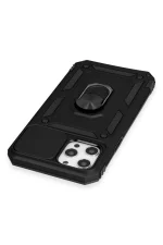 Newface iPhone 12 Pro Max Kılıf Pars Lens Yüzüklü Silikon - Siyah - Görsel 5