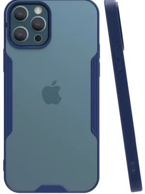 Newface iPhone 12 Pro Max Kılıf Platin Silikon - Lacivert