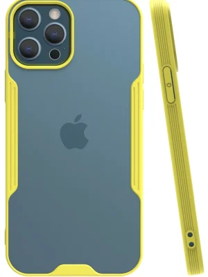 Newface iPhone 12 Pro Max Kılıf Platin Silikon - Sarı