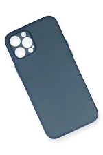 Newface iPhone 12 Pro Max Kılıf PP Ultra İnce Kapak - Mavi - Görsel 2