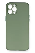 Newface iPhone 12 Pro Max Kılıf PP Ultra İnce Kapak - Yeşil