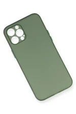 Newface iPhone 12 Pro Max Kılıf PP Ultra İnce Kapak - Yeşil - Görsel 3