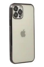 Newface iPhone 12 Pro Max Kılıf Razer Lensli Silikon - Siyah - Görsel 3