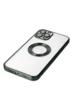 Newface iPhone 12 Pro Max Kılıf Slot Silikon - Köknar Yeşili - Görsel 4