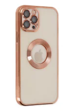 Newface iPhone 12 Pro Max Kılıf Slot Silikon - Rose Gold - Görsel 2