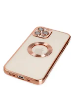 Newface iPhone 12 Pro Max Kılıf Slot Silikon - Rose Gold - Görsel 5