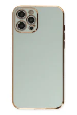 Newface iPhone 12 Pro Max Kılıf Volet Silikon - Açık Yeşil - Görsel 2