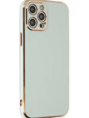 Newface iPhone 12 Pro Max Kılıf Volet Silikon - Açık Yeşil