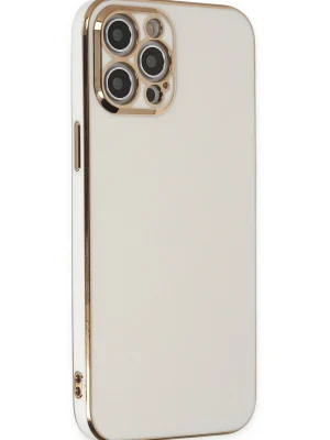 Newface iPhone 12 Pro Max Kılıf Volet Silikon - Beyaz