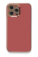 Newface iPhone 12 Pro Max Kılıf Volet Silikon - Kırmızı - Görsel 3