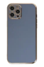 Newface iPhone 12 Pro Max Kılıf Volet Silikon - Mavi - Görsel 2