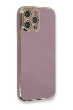 Newface iPhone 12 Pro Max Kılıf Volet Silikon - Mor