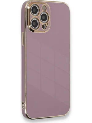 Newface iPhone 12 Pro Max Kılıf Volet Silikon - Mor