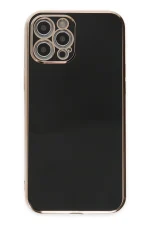 Newface iPhone 12 Pro Max Kılıf Volet Silikon - Siyah - Görsel 2