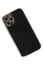 Newface iPhone 12 Pro Max Kılıf Volet Silikon - Siyah - Görsel 3