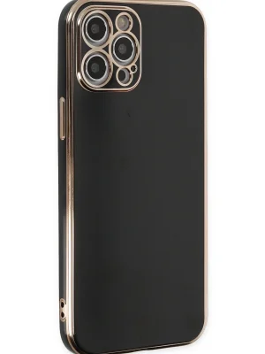 Newface iPhone 12 Pro Max Kılıf Volet Silikon - Siyah