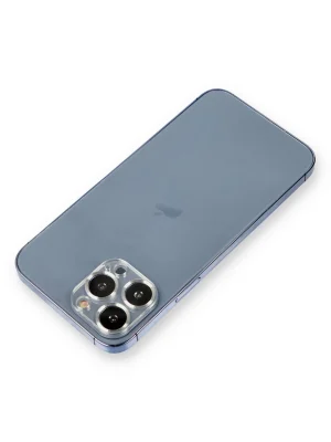 Newface iPhone 12 Pro Max Metal Kamera Lens Koruma Cam - Gümüş